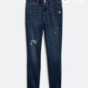 Dark Blue Distressed Women's Skinny Jeans